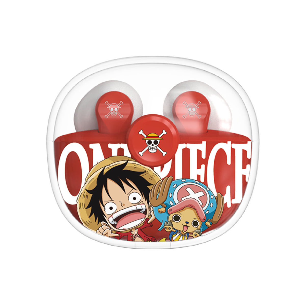 One Piece Monkey D. Luffy Tony Tony Chopper True Wireless Bluetooth 5.3 Earbuds Smart Touch Control Half‑in‑Ear Headphones with Transparent Charging Case Anime Gift For Fans