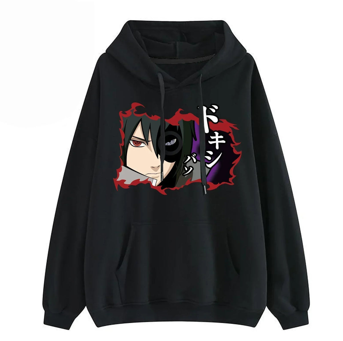 Naruto Anime Graphic Hoodie Unisex, Classic Naruto Character Print Pullover Hooded Sweatshirt, Casual Long Sleeve Hoodie with Kangaroo Pocket, Naruto Fan Streetwear Gift