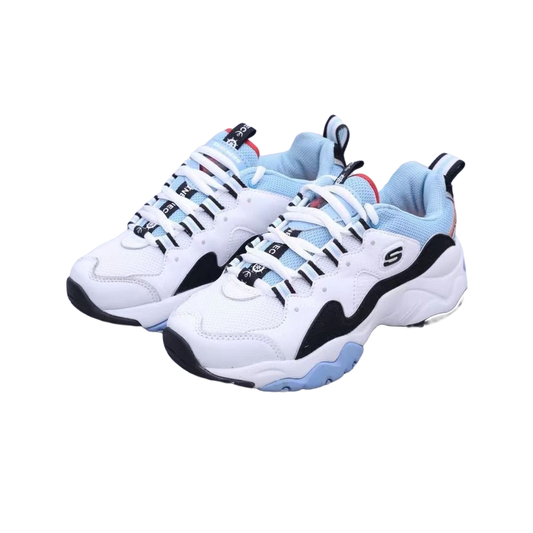 One Piece Jinbe Cosplay Chunky Sneakers, Anime Jinbe White Light Blue Color Block Dad Shoes, Men Women Thick Platform Casual Walking Trainers, One Piece Anime Fan Collectible Footwear