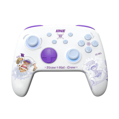 One Piece Monkey D. Luffy Nika Gear 5 Switch Wireless Pro Controller, Mechanical Keys, ALPS Joystick, RGB Lighting, Macro Programming, Six‑Axis Somatosensory, NFC Amiibo Support Gamepad for Switch OLED
