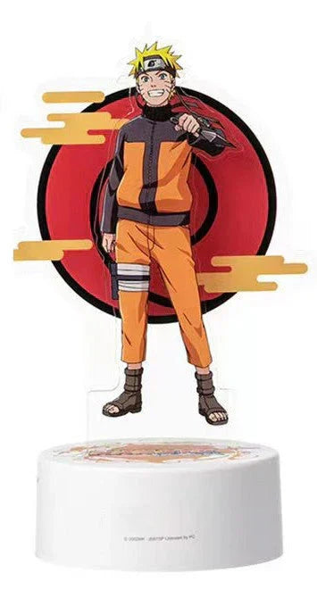 Naruto Anime Acrylic 3D Night Light, Uzumaki Naruto & Uchiha Sasuke Figure LED Table Lamp, Anime Character Stand Light, USB Powered Bedroom Decor Lamp, Collectible Gift for Naruto Fans