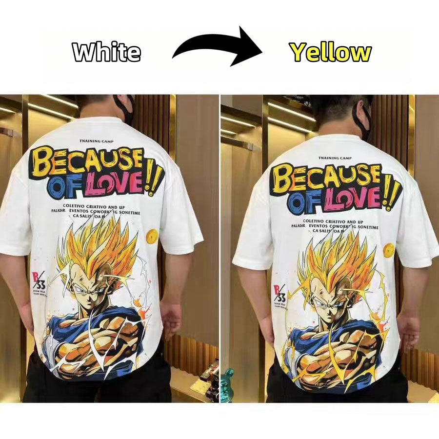 Dragon Ball Vegeta Super Saiyan Big Print Anime T-shirt