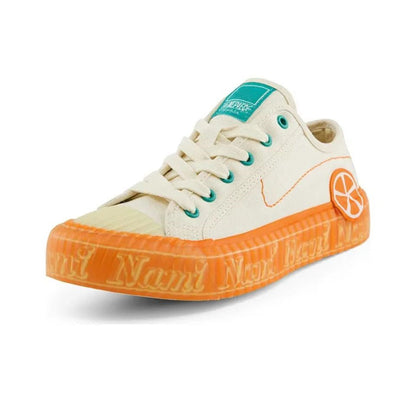 One Piece Nami Low Top Canvas Sneakers, Anime Nami Cream Orange Casual Shoes, Men Women Cosplay Streetwear Trainers, One Piece Fan Collectible Footwear Gift