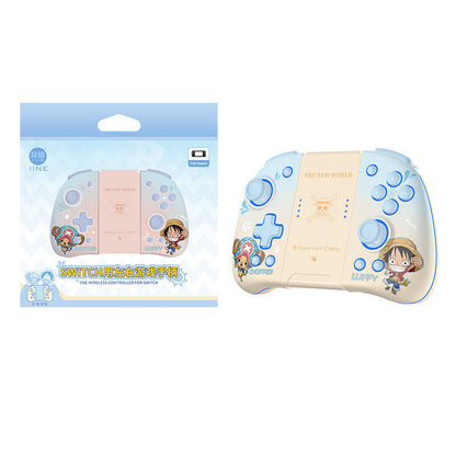 One Piece Luffy & Chopper Split Joycon Controller with RGB Light, Wireless Bluetooth Gamepad for Nintendo Switch / OLED / Lite, Straw Hat Crew Anime Handheld Gaming Controller, Gaming Gift for One Piece Fans