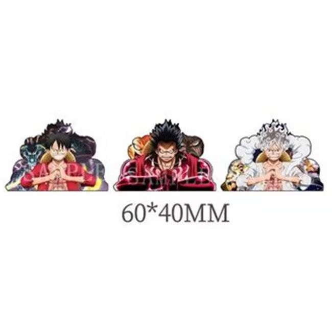 One Piece 3D Motion Stickers, Lenticular Anime Character Decals, Luffy Zoro Nami Changing Image Sticker, Waterproof Peekers Sticker for Car Laptop Water Bottle, One Piece Fans Collectible Decor