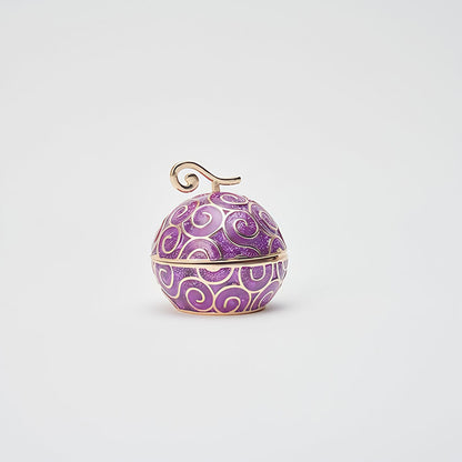 One Piece Devil Fruit Jewelry Box, Gomu Gomu no Mi Trinket Storage Box, Enamel Metal Ring Earrings Holder, Anime Collectible Decorative Gift Box for One Piece Fans