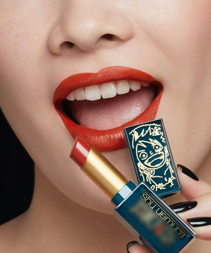 One Piece Monkey D. Luffy Anime Lipstick, Long Lasting Moisturizing Lip Stick, Anime Character Printed Square Lip Gloss, Non-fade Matte Lip Makeup, Anime Collectible Cosmetic Gift for One Piece Fans