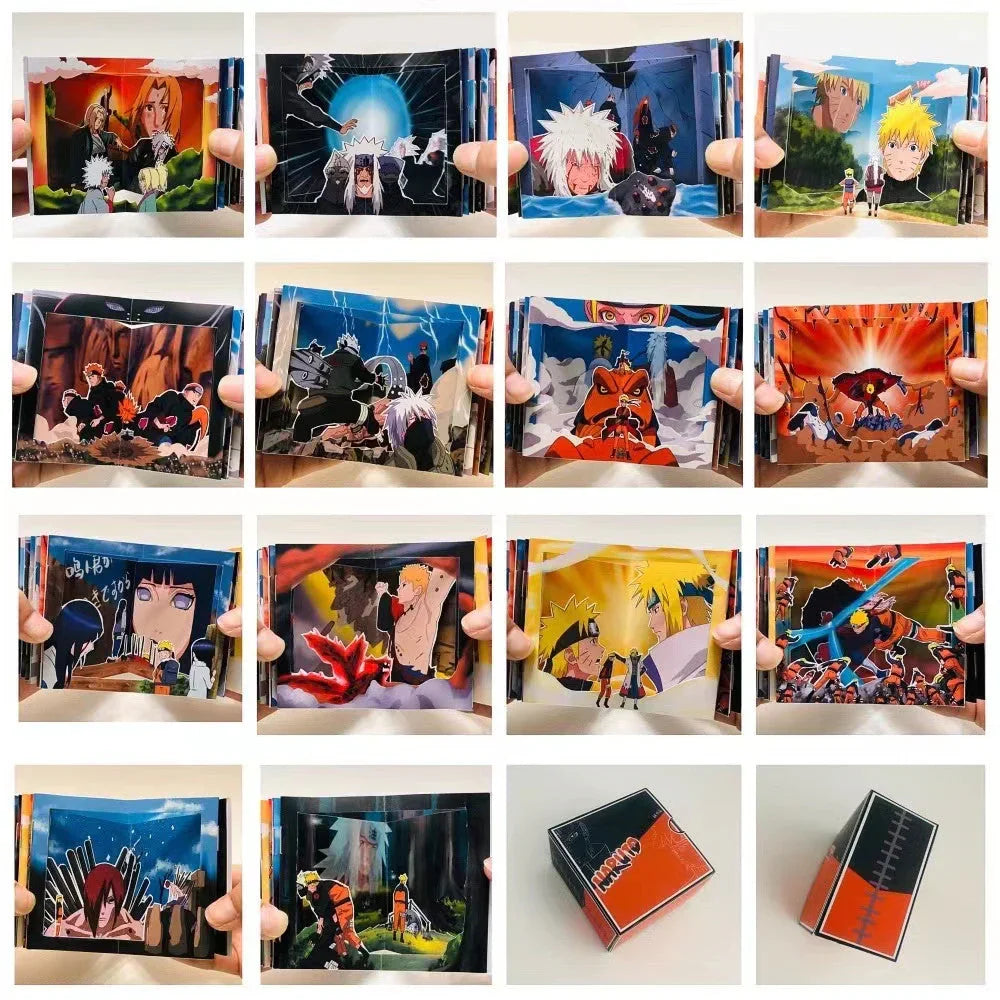 Naruto Anime Book Nook Paper Craft Kit, 3D Paper Cut Diorama Book, DIY Papercraft Scene Model, Anime Bookend Display Art Decor, Naruto Fan Handmade Gift