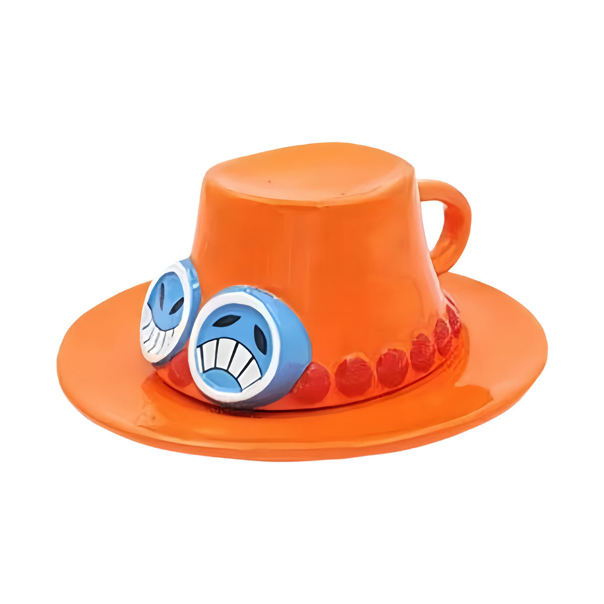 One Piece Anime Hat Shaped Ceramic Mug, Luffy Ace Sabo Chopper 3D Hat Coffee Cup, Creative Novelty Tea Mug, One Piece Collectible Drinkware Gift for Anime Fans