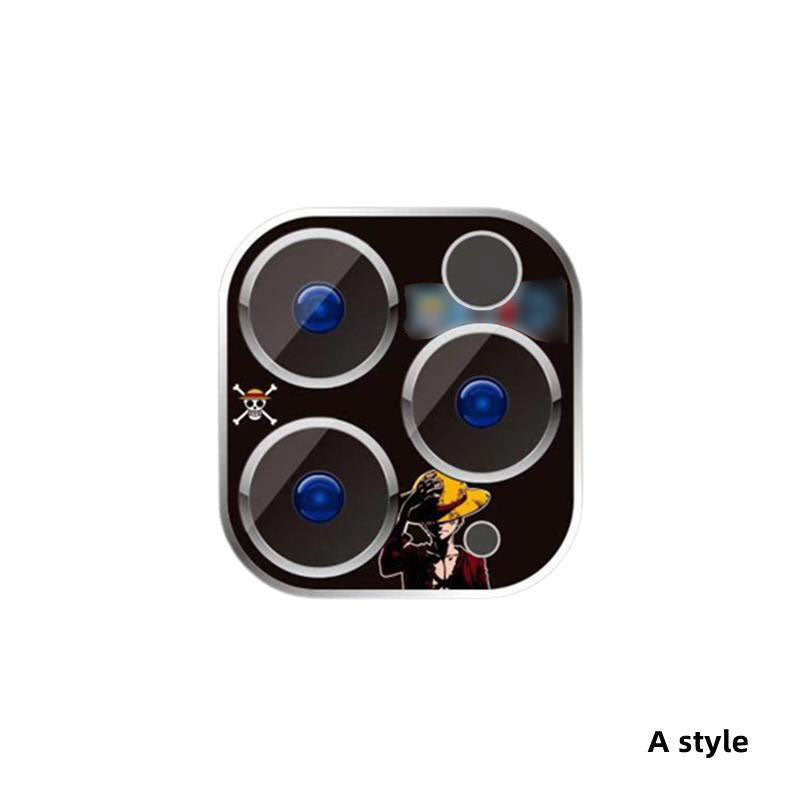One Piece Anime Camera Lens Protector for iPhone, Luffy Zoro Chopper Straw Hat Crew Cartoon Decorative Camera Lens Sticker, HD Clear Scratch Resistant Anti-Fingerprint Camera Lens Cover, One Piece Anime Fan Merch Gift