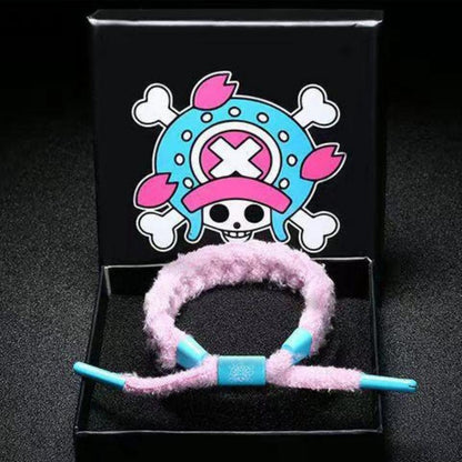 One Piece Anime Braided Bracelet, Straw Hat Pirates Woven Rope Wristband, Adjustable Character Themed Bracelets, One Piece Cosplay Jewelry, Anime Fan Gift for Men Women Teens