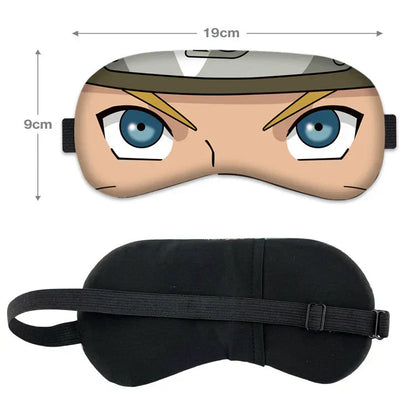 Naruto Anime Sleep Eye Mask, Uchiha Sasuke Itachi Madara Sakura Printed Blindfold, Soft Comfort Light Blocking Eye Cover for Travel Nap, Multiple Styles, Anime Fan Gift