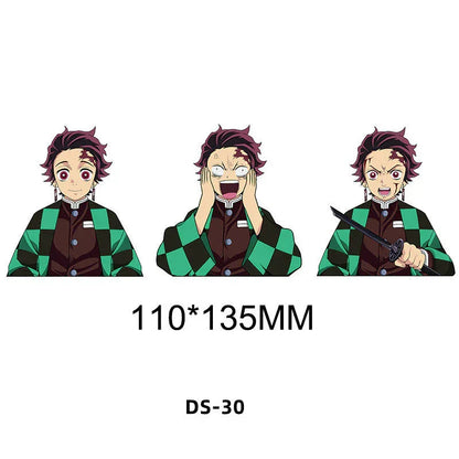Demon Slayer 3D Lenticular Motion Stickers, Anime Changing Flip Stickers, Nezuko Tanjiro Zenitsu Giyuu Mitsuri Shinobu Waterproof Decals, Holographic Shift Stickers for Laptop Water Bottle Car, Anime Fan Collectible Sticker