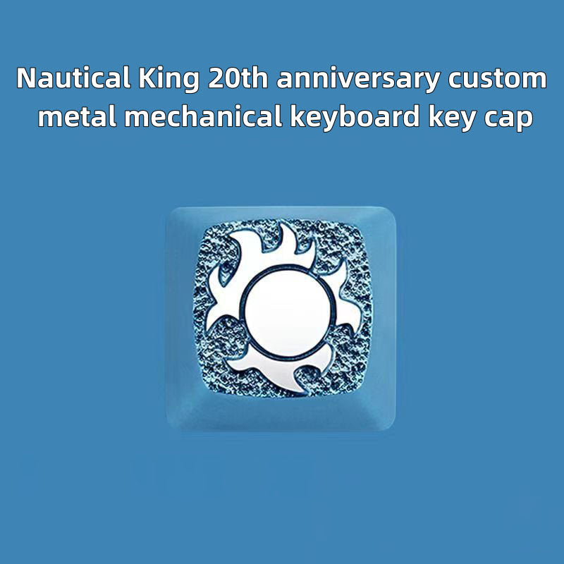 One Piece Custom Metal Keycap, Anime 3D Embossed Mechanical Keyboard Key Cap, Skull & Straw Hat Pattern Artisan Keycap, Replacement Keycap for Cherry MX Switch, Gaming Keyboard Decor Gift for One Piece Fans