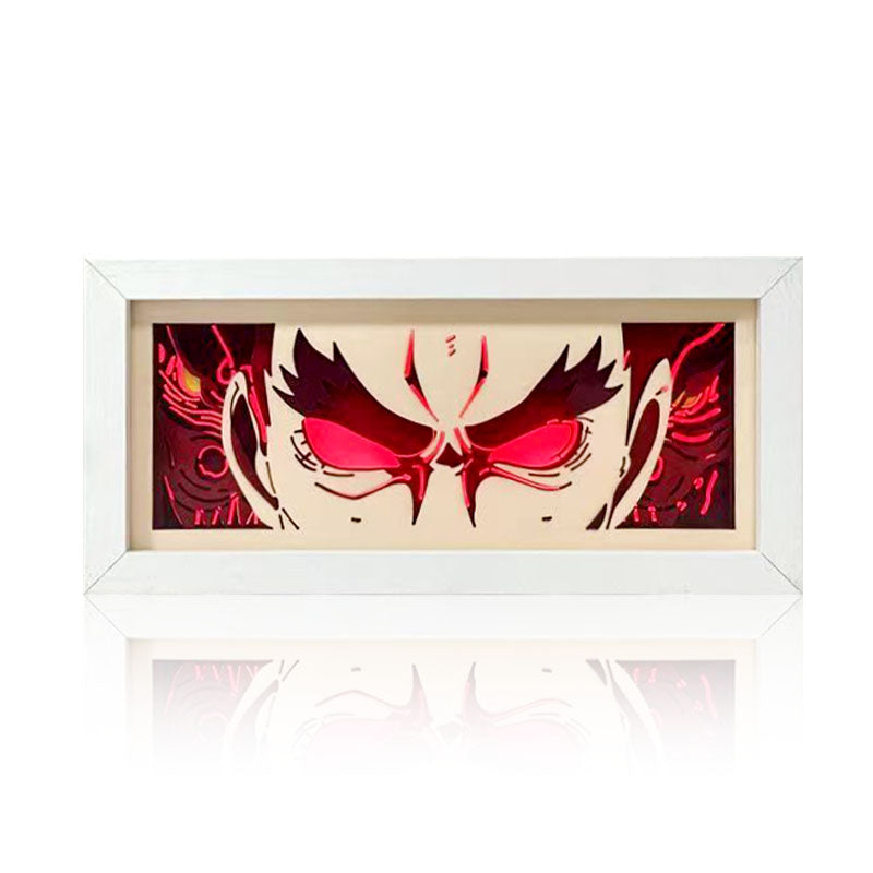 Naruto Anime Paper Cut Light Box, 3D Paper Carving LED Frame Lamp, Sharingan Character Night Light, Desktop Wall Art Decor, Collectible Anime Gift for Naruto Fans