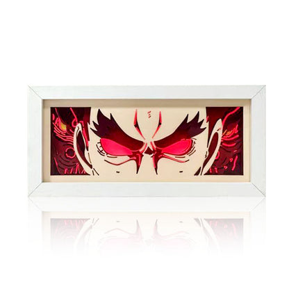 Naruto Anime Paper Cut Light Box, 3D Paper Carving LED Frame Lamp, Sharingan Character Night Light, Desktop Wall Art Decor, Collectible Anime Gift for Naruto Fans