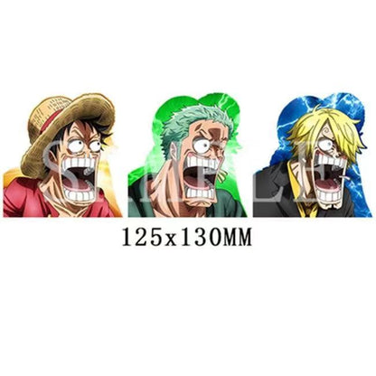 One Piece 3D Motion Stickers, Lenticular Anime Character Decals, Luffy Zoro Nami Changing Image Sticker, Waterproof Peekers Sticker for Car Laptop Water Bottle, One Piece Fans Collectible Decor