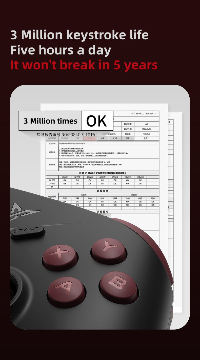 Naruto Akatsuki Cloud Wireless Game Controller, Anime Bluetooth Gamepad, No Drift Hall Joystick Gaming Controller, Custom Programmable Buttons Game Controller, Naruto Akatsuki Merch Gift for Anime & Game Fans