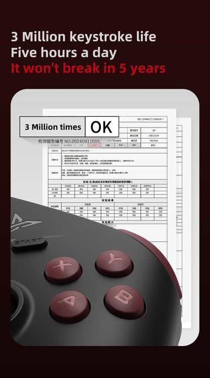 Naruto Akatsuki Cloud Wireless Game Controller, Anime Bluetooth Gamepad, No Drift Hall Joystick Gaming Controller, Custom Programmable Buttons Game Controller, Naruto Akatsuki Merch Gift for Anime & Game Fans