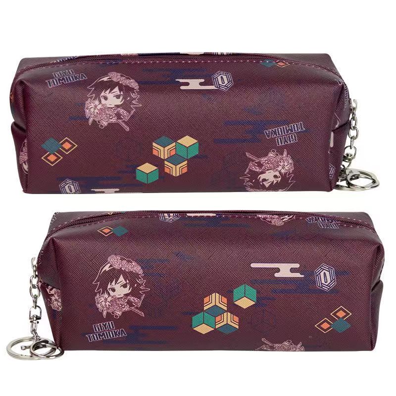 Demon Slayer Anime Pencil Case, Multi Styles Tanjiro Nezuko Zenitsu Rengoku Printed Pen Bag, Large Capacity Zipper Stationery Pouch, Demon Slayer Merch Makeup Bag Gift for Students Anime Fans