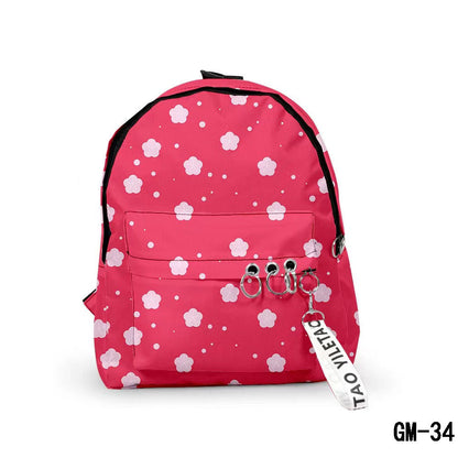 Demon Slayer Anime Backpack, Multi Styles Tanjiro Nezuko Zenitsu Rengoku Printed School Backpack, Lightweight Casual Daypack, Demon Slayer Merch Bookbag Gift for Teens Anime Fans