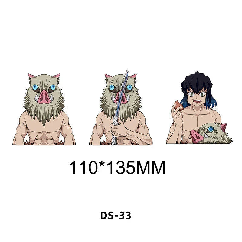 Demon Slayer 3D Lenticular Motion Stickers, Anime Changing Flip Stickers, Nezuko Tanjiro Zenitsu Giyuu Mitsuri Shinobu Waterproof Decals, Holographic Shift Stickers for Laptop Water Bottle Car, Anime Fan Collectible Sticker