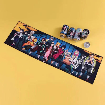 Demon Slayer Anime Cooling Towel Blind Box, Instant Cooling Sports Towel, Microfiber Quick Dry Ice Towel for Gym Running Cycling Workout, Canned Random Anime Character Chilling Towel, Anime Fan Collectible Gift
