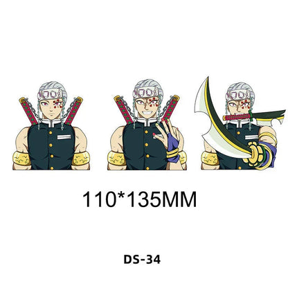 Demon Slayer 3D Lenticular Motion Stickers, Anime Changing Flip Stickers, Nezuko Tanjiro Zenitsu Giyuu Mitsuri Shinobu Waterproof Decals, Holographic Shift Stickers for Laptop Water Bottle Car, Anime Fan Collectible Sticker