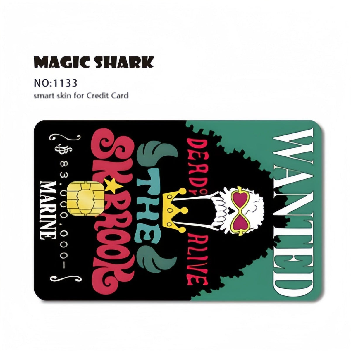 One Piece Anime Credit Card Skin Stickers, Luffy Zoro Nami Wanted Poster Card Decal, Removable Bank Card Cover Sticker, Anime Card Skin, Gift for One Piece Fans