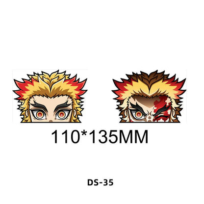 Demon Slayer 3D Lenticular Motion Stickers, Anime Changing Flip Stickers, Nezuko Tanjiro Zenitsu Giyuu Mitsuri Shinobu Waterproof Decals, Holographic Shift Stickers for Laptop Water Bottle Car, Anime Fan Collectible Sticker