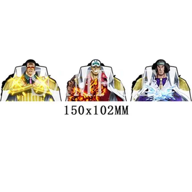 One Piece 3D Motion Stickers, Lenticular Anime Character Decals, Luffy Zoro Nami Changing Image Sticker, Waterproof Peekers Sticker for Car Laptop Water Bottle, One Piece Fans Collectible Decor