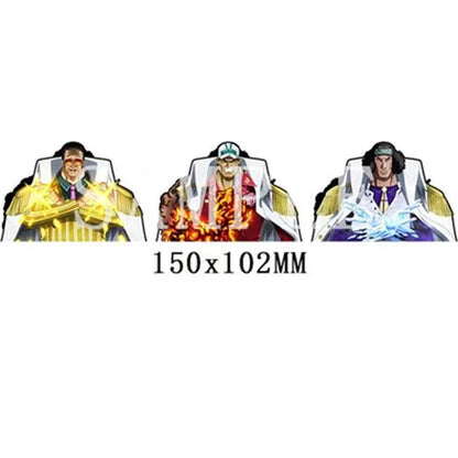 One Piece 3D Motion Stickers, Lenticular Anime Character Decals, Luffy Zoro Nami Changing Image Sticker, Waterproof Peekers Sticker for Car Laptop Water Bottle, One Piece Fans Collectible Decor