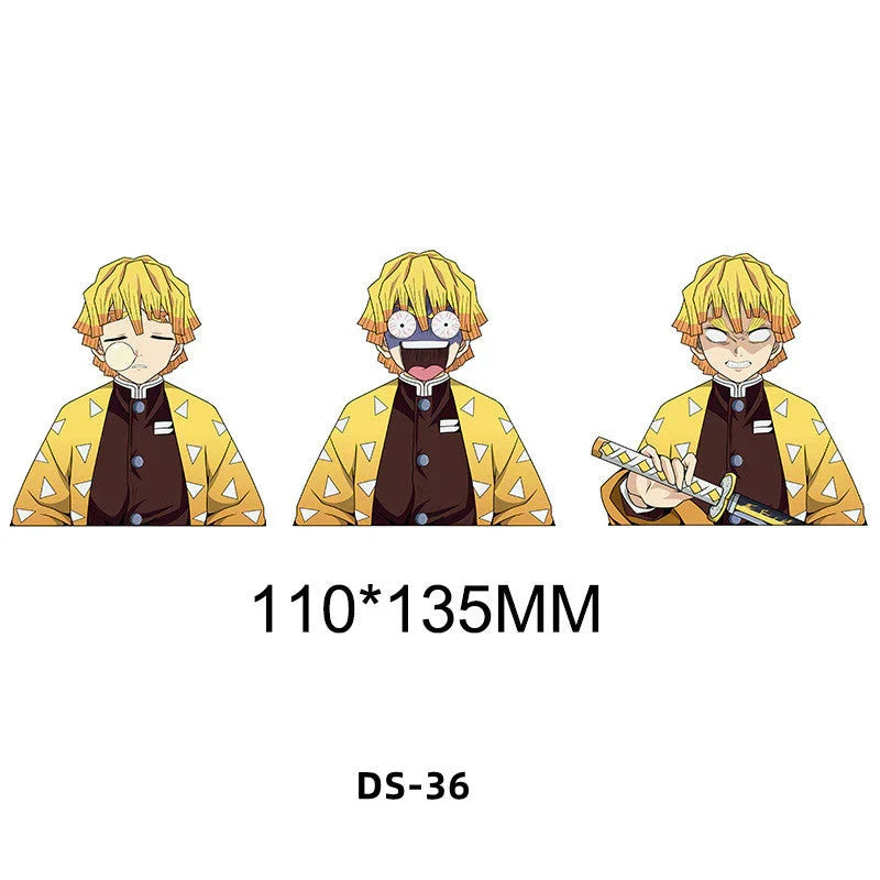 Demon Slayer 3D Lenticular Motion Stickers, Anime Changing Flip Stickers, Nezuko Tanjiro Zenitsu Giyuu Mitsuri Shinobu Waterproof Decals, Holographic Shift Stickers for Laptop Water Bottle Car, Anime Fan Collectible Sticker