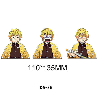 Demon Slayer 3D Lenticular Motion Stickers, Anime Changing Flip Stickers, Nezuko Tanjiro Zenitsu Giyuu Mitsuri Shinobu Waterproof Decals, Holographic Shift Stickers for Laptop Water Bottle Car, Anime Fan Collectible Sticker