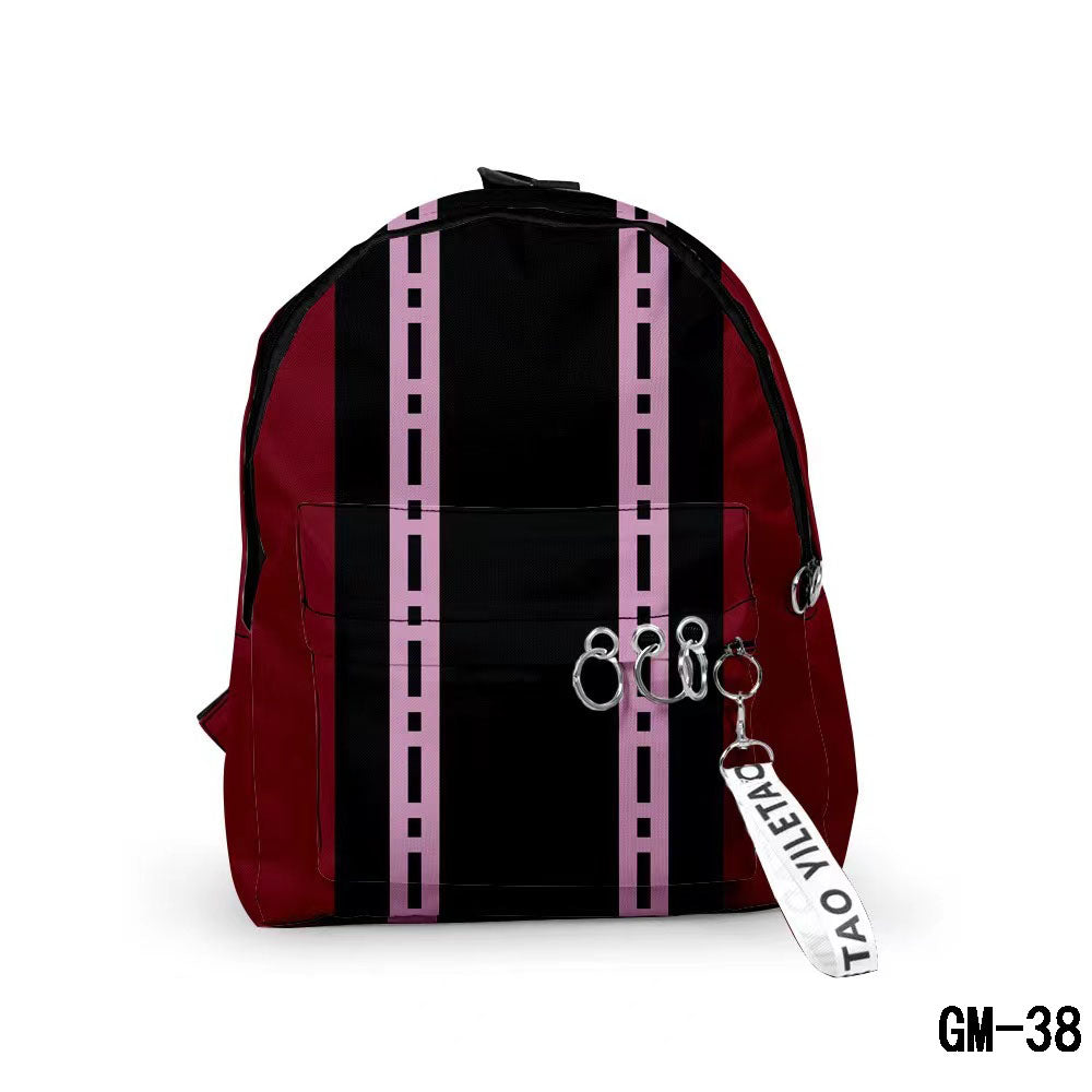 Demon Slayer Anime Backpack, Multi Styles Tanjiro Nezuko Zenitsu Rengoku Printed School Backpack, Lightweight Casual Daypack, Demon Slayer Merch Bookbag Gift for Teens Anime Fans