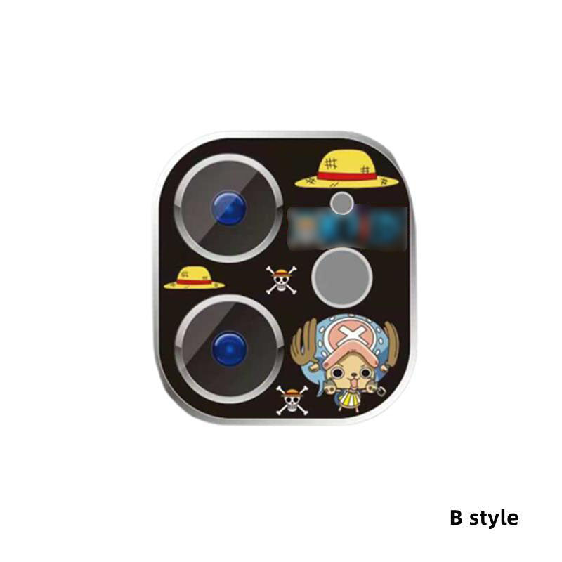 One Piece Anime Camera Lens Protector for iPhone, Luffy Zoro Chopper Straw Hat Crew Cartoon Decorative Camera Lens Sticker, HD Clear Scratch Resistant Anti-Fingerprint Camera Lens Cover, One Piece Anime Fan Merch Gift