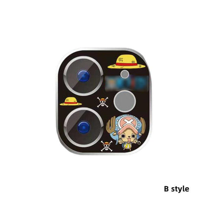 One Piece Anime Camera Lens Protector for iPhone, Luffy Zoro Chopper Straw Hat Crew Cartoon Decorative Camera Lens Sticker, HD Clear Scratch Resistant Anti-Fingerprint Camera Lens Cover, One Piece Anime Fan Merch Gift
