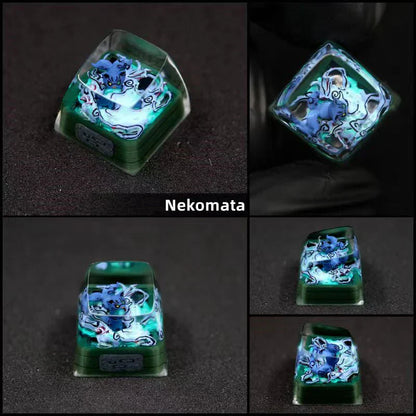 Anime Handmade Resin Artisan Keycap, Custom 3D SA Profile Key Cap for Mechanical Keyboard, Naruto Dragonball Themed DIY Keycap, Gaming Keyboard Decor Gift