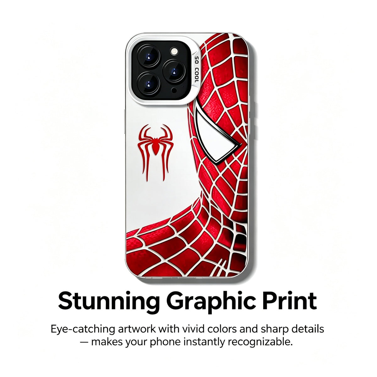 Marvel Spider‑Man Classic Suit Graphic iPhone Phone Case, Anti‑Drop Full‑Body Protective Cover, Precise Cutout Lens Raised Protection Phone Shell, Red & Black 2 Styles Available
