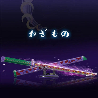 Demon Slayer Nichirin Sword Building Block Set, Anime Katana Model Kit with Scabbard & Display Stand, Multiple Styles Collectible Brick Sword, Cosplay Prop Assembly Toy Gift for Demon Slayer Fans