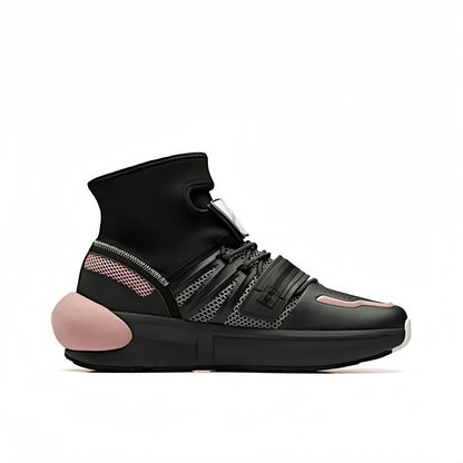 Anime Cosplay High Top Sneakers, Techwear Streetwear Futuristic Costume Shoes, Fashion Buckle Strap Sock Style Sneakers, Non Slip Platform Casual Walking Shoes for Men Women Cosplay Fans