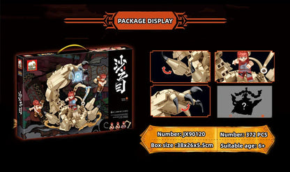 Naruto Gaara Sand Scorpion Building Blocks Set, Shukaku Sand Demon Model with Gaara Minifigures, Collectible Anime Bricks Toy, Creative Desktop Decoration Gift for Naruto Fans