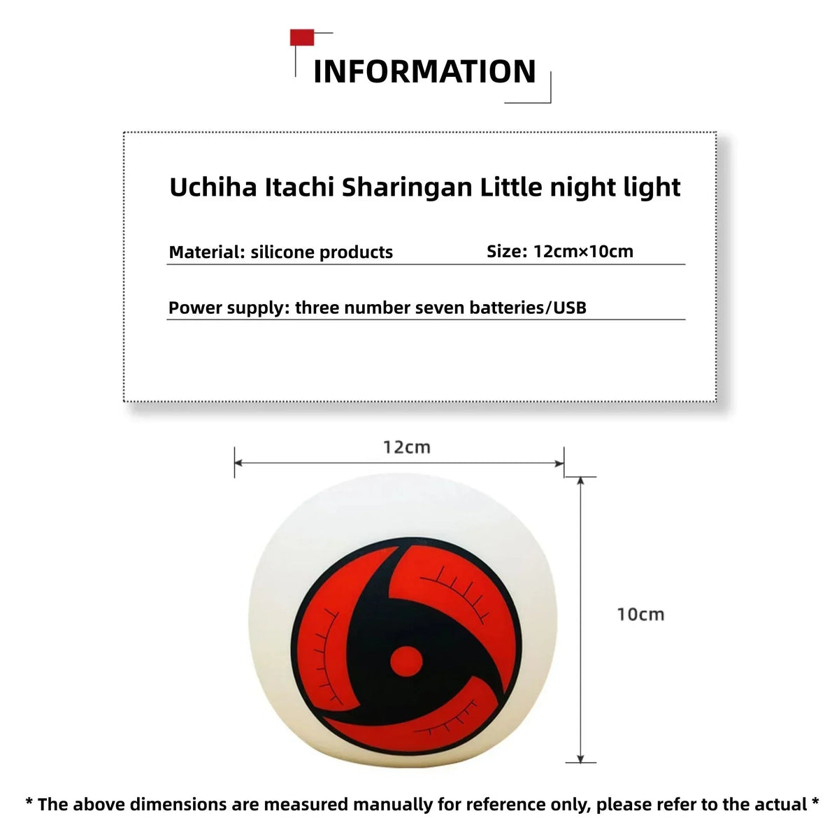 Naruto Uchiha Itachi Mangekyou Sharingan LED Night Light, RGB Multi Color Changing Anime Table Lamp, Touch Control Sharingan Eye Desk Lamp, Bedroom Gaming Room Decor Light, Naruto Fan Birthday Christmas Gift