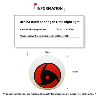 Naruto Uchiha Itachi Mangekyou Sharingan LED Night Light, RGB Multi Color Changing Anime Table Lamp, Touch Control Sharingan Eye Desk Lamp, Bedroom Gaming Room Decor Light, Naruto Fan Birthday Christmas Gift