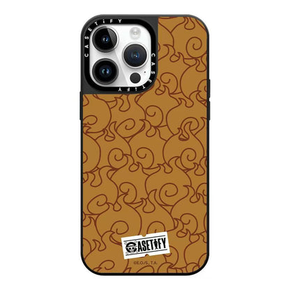 One Piece Anime Phone Case for iPhone, Gum-Gum Fruit Pattern Shockproof Protective Case, Funny Manga Print Phone Cover with Pop Socket, One Piece Anime Merch Gift for Fans