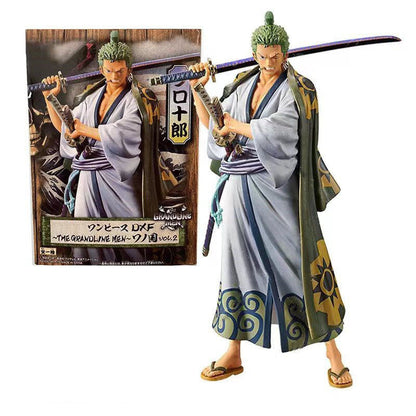 One Piece Wano Country Anime Figures, Luffy Zoro Sanji Nami Robin Chopper Brook Whitebeard PVC Statue, Wano Outfit Collectible Figurine, Desk Shelf Display Decoration, Birthday Gift for One Piece Anime Fans