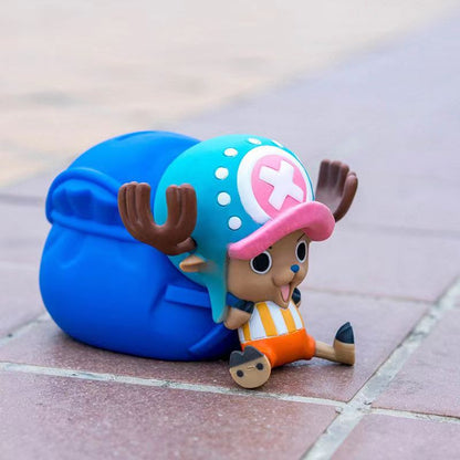 One Piece Tony Tony Chopper Figurine Piggy Bank, Anime Chopper Sitting Statue Coin Saving Pot, Cute Desktop Car Decor Ornament, One Piece Collectible Figure, Gift for One Piece Anime Fans