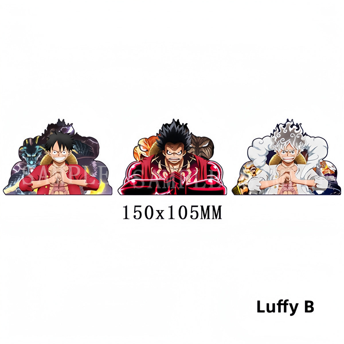 One Piece 3D Motion Stickers, Anime Lenticular Changing Car Stickers, Luffy Zoro Nami Chopper Sanji Waterproof Decals for Car Laptop Water Bottle, One Piece Anime Merch Decor