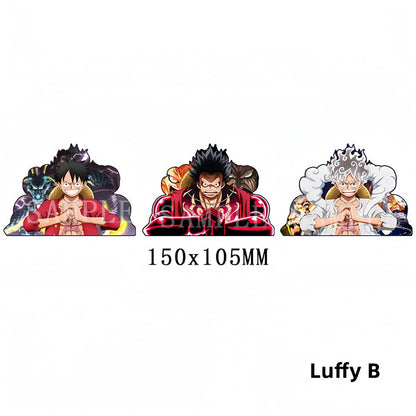 One Piece 3D Motion Stickers, Anime Lenticular Changing Car Stickers, Luffy Zoro Nami Chopper Sanji Waterproof Decals for Car Laptop Water Bottle, One Piece Anime Merch Decor