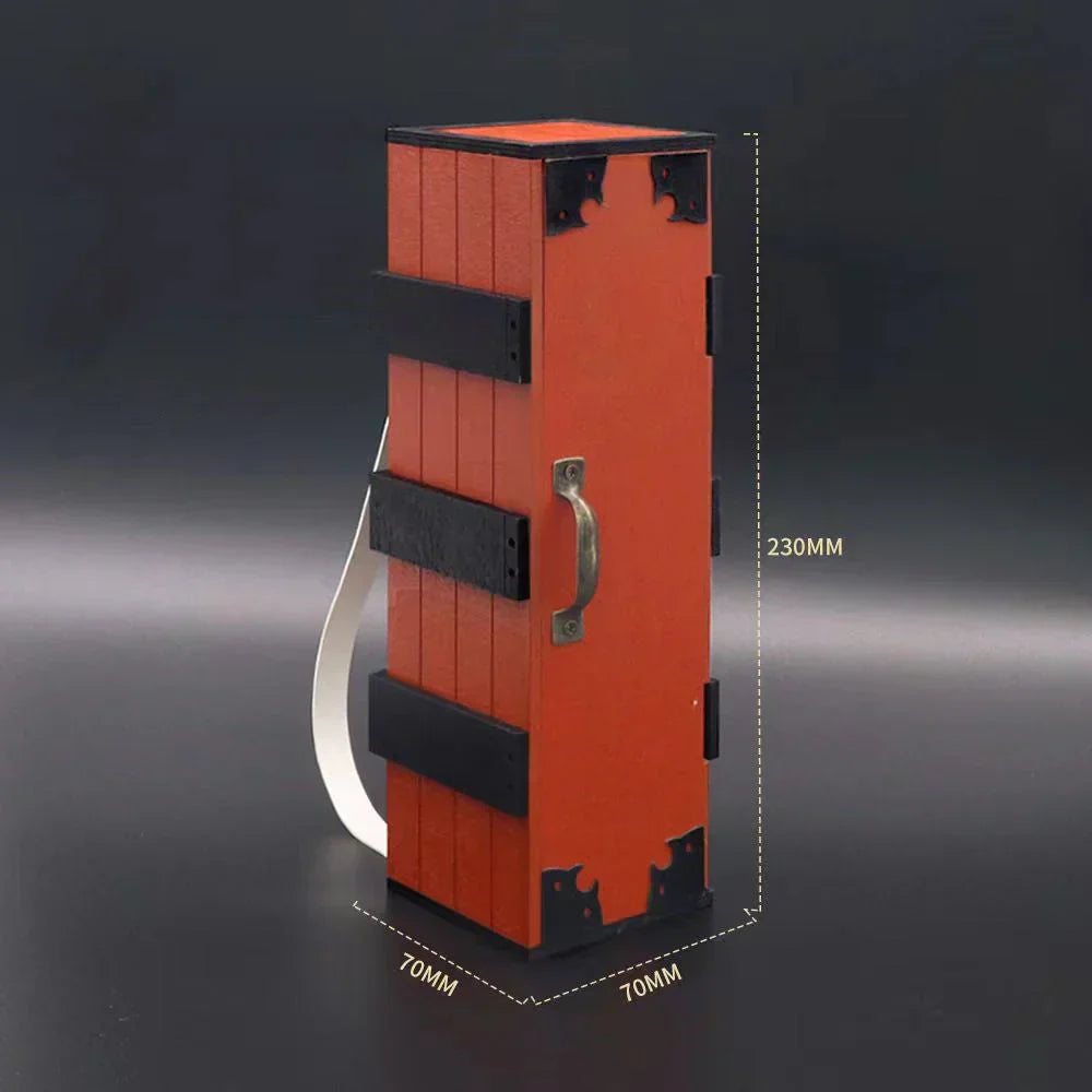 Demon Slayer Nezuko Wooden Box Backpack, Kimetsu No Yaiba Anime Cosplay Nezuko Box Bag, Unique Wooden Crate Shape Shoulder Bag, Anime Fan Collectible Cosplay Prop Gift